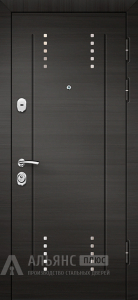 Зимняя входная дверь с терморазрывом для загородного дома №89 внешняя - фото