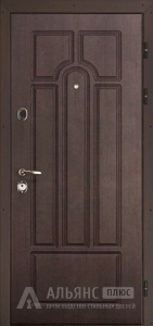 Входная дверь утепленная в коттедж с резиновым уплотнителем и утеплителем №104 внешняя - фото