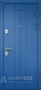 Входная дверь с зеркалом и утеплителем пенополистирол №115 внешняя - фото