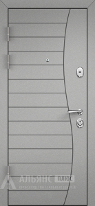 Термоустойчивая дверь наружного исполнения с фрезеровкой "волна" изнутри и цвета бетон светлый №8 внутренняя - фото
