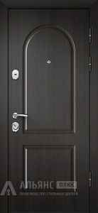 Классическая венге дверь с молдингом №56 внешняя - фото