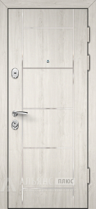 Дверь с отделкой под березу №62 внешняя - фото