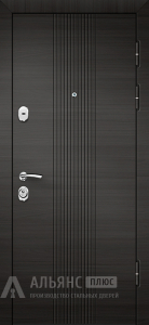 Металлическая дверь с покрытием Антрацит №61 внешняя - фото