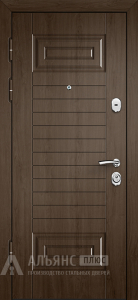 Минималистичная дверь для дачи в темных тонах №39 внутренняя - фото