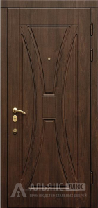 Дверь с двумя контурами уплотнения отделка снаружи под дерево №31 внешняя - фото