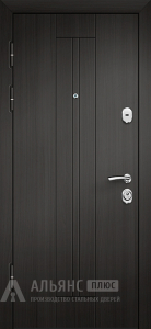 Зимняя дверь с резными элементами №34 внутренняя - фото