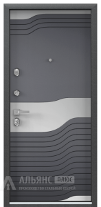 Стальная дверь в Желтом цвете снаружи №2 внутренняя - фото