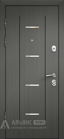 Фото 2 «Стальная входная дверь в квартиру цвета графит софт №7»