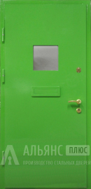 Фото «Дверь для кассы с окошком и выдвижным лотком для передачи №10»